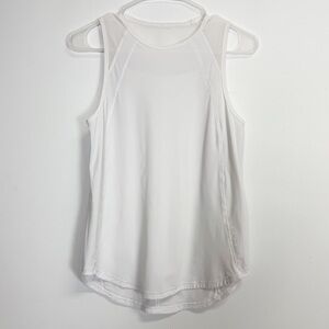 Lululemon Sculpt Tank Top Womens Size 2 White Mesh Cutout Athletic